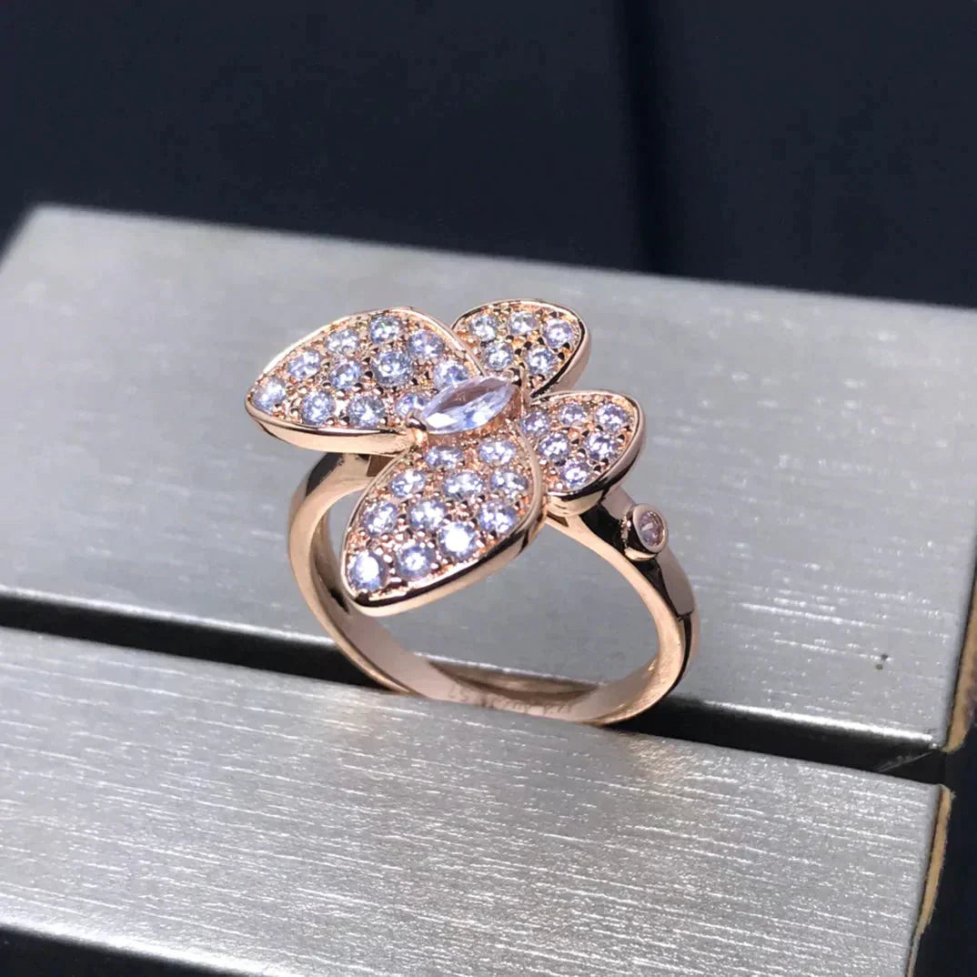 [Auream]BUTTERFLY PINK GOLD DIAMOND RING