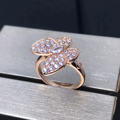 [Auream]BUTTERFLY PINK GOLD DIAMOND RING