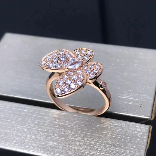 [Auream]BUTTERFLY PINK GOLD DIAMOND RING