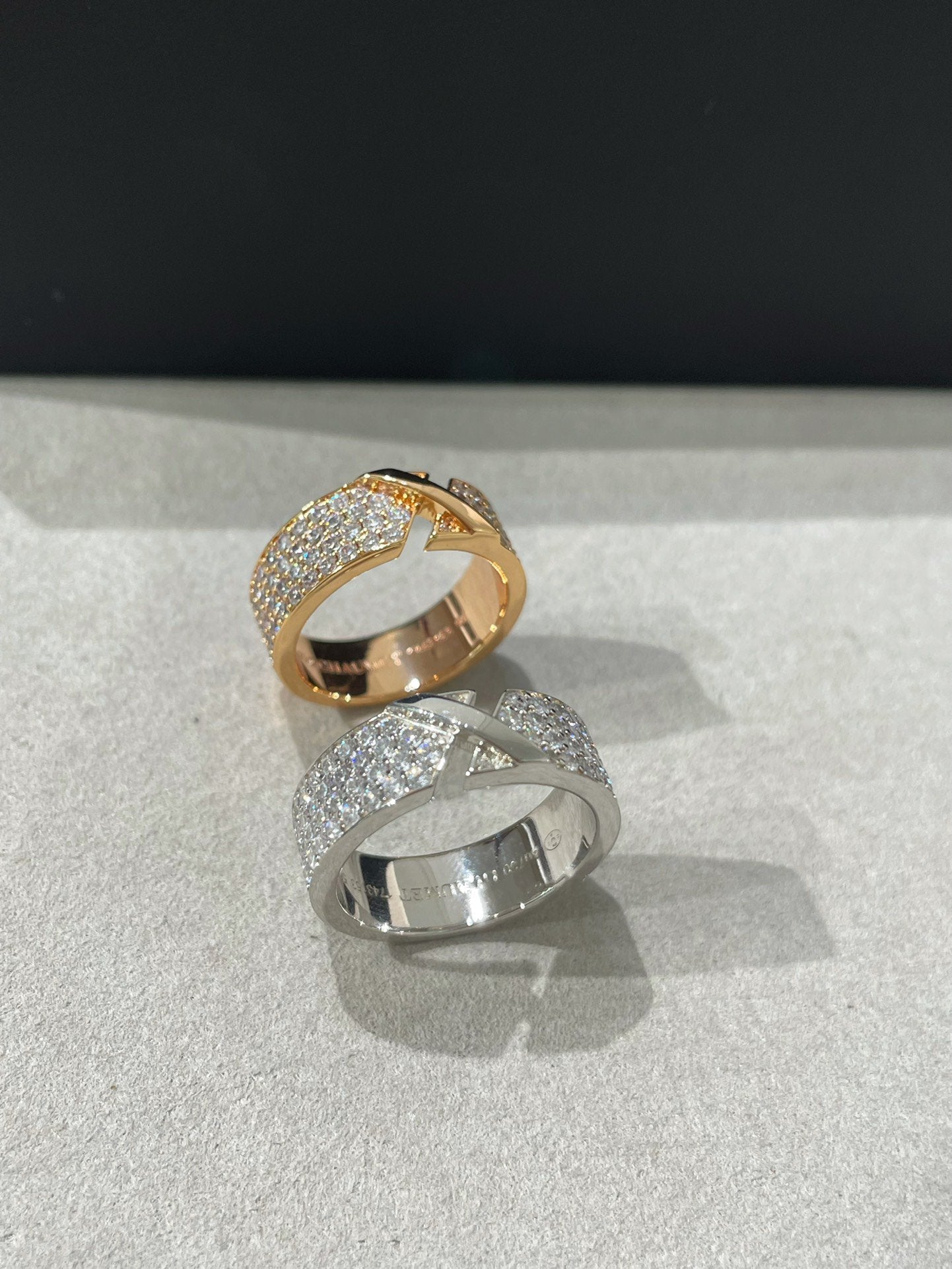 [Auream]LIENS EVIDENCE  DIAMOND PAVED RING