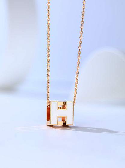 [Auream]H CAGE PINK GOLD NECKLACE