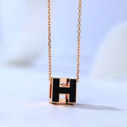 [Auream]H CAGE PINK GOLD NECKLACE