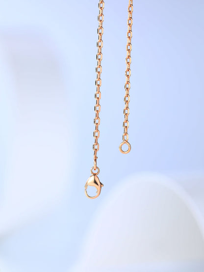 [Auream]H CAGE PINK GOLD NECKLACE