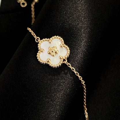 [Auream]LUCKY SPRING ROSE GOLD MOP BRACELET