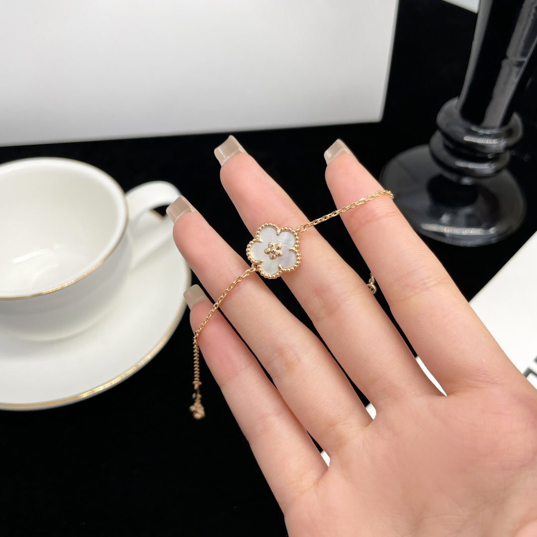 [Auream]LUCKY SPRING ROSE GOLD MOP BRACELET