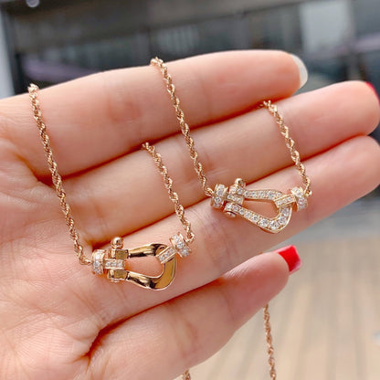 [Auream]FORCE 10 PINK GOLD DIAMOND NECKLACE