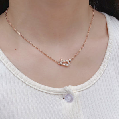 [Auream]FORCE 10 PINK GOLD DIAMOND NECKLACE
