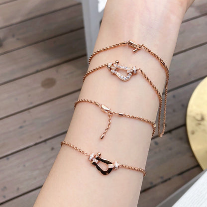 [Auream]FORCE 10 PINK GOLD DIAMOND NECKLACE