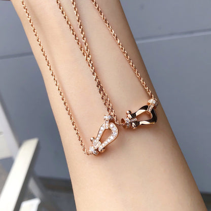 [Auream]FORCE 10 PINK GOLD DIAMOND NECKLACE