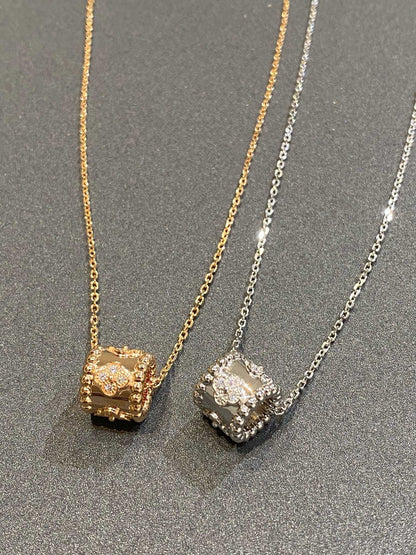 [Auream]PERLEE PEDANT SIVLER DIAMOND NECKLACE