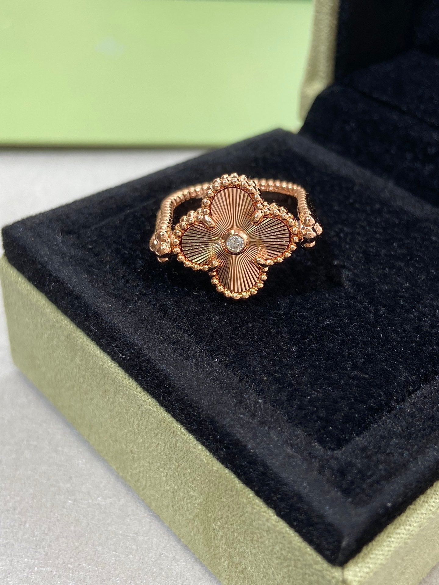 [Auream]CLOVER RIVERSIBLE ROSE GOLD RING