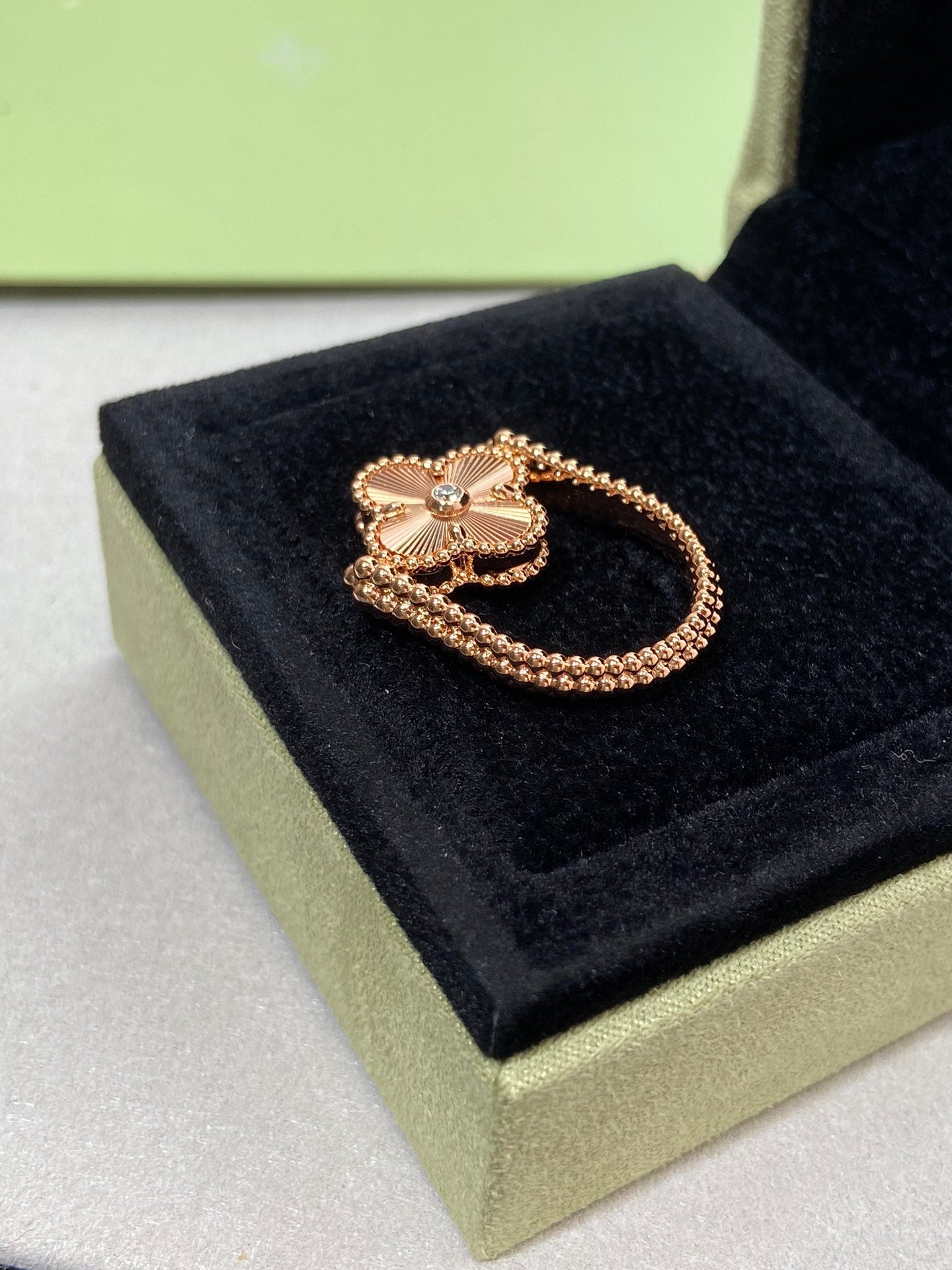 [Auream]CLOVER RIVERSIBLE ROSE GOLD RING