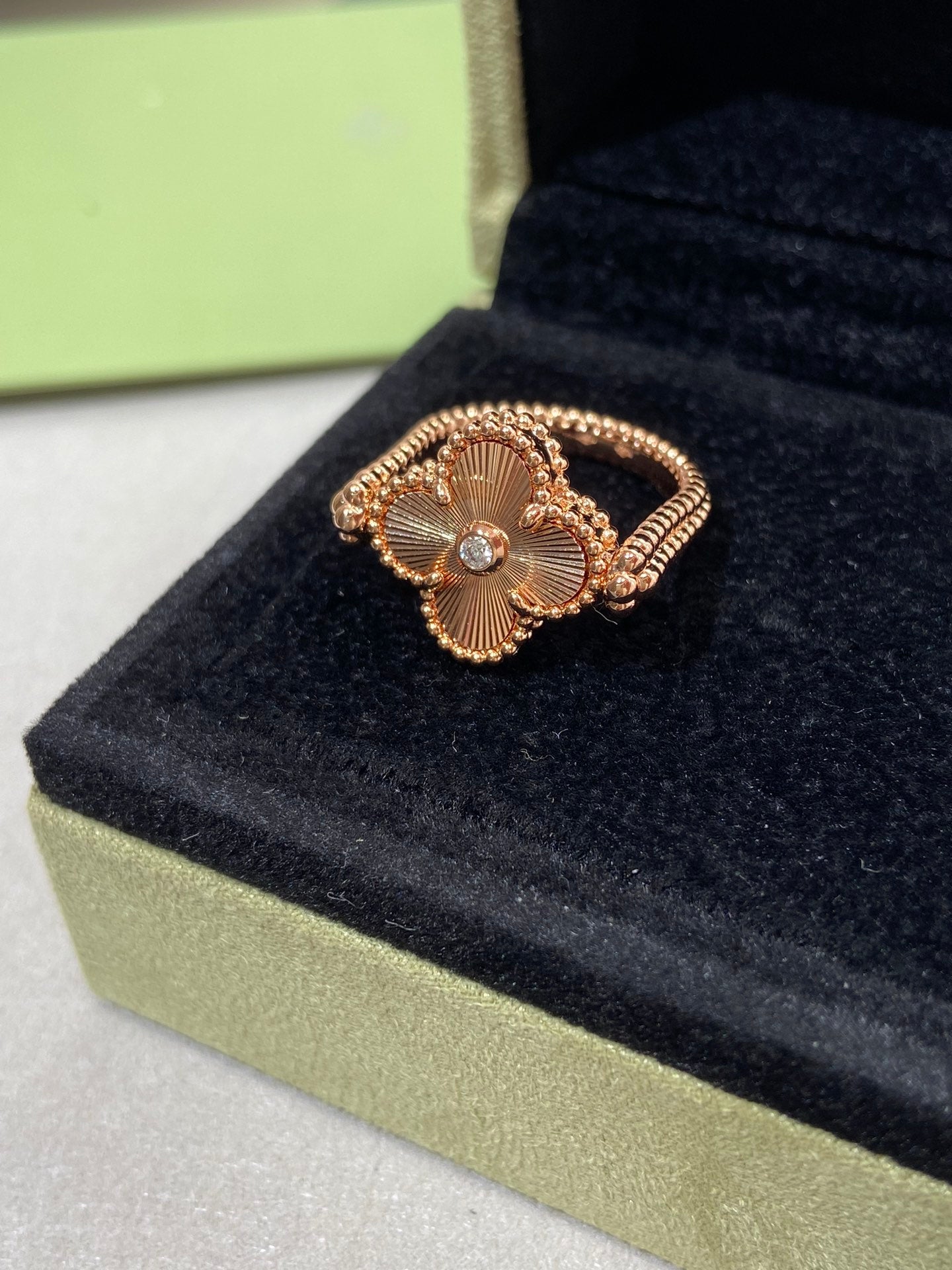 [Auream]CLOVER RIVERSIBLE ROSE GOLD RING