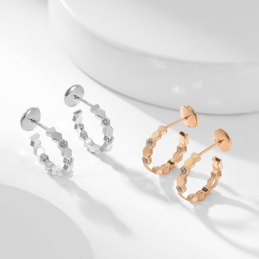 [Auream]BEE LOVE DIAMOND HOOP EARRINGS