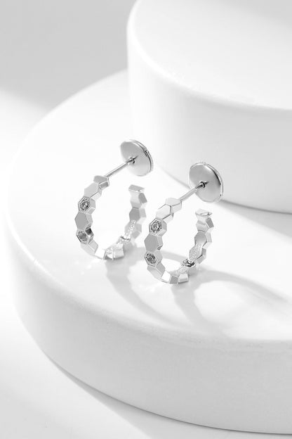 [Auream]BEE LOVE DIAMOND HOOP EARRINGS