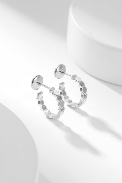 [Auream]BEE LOVE DIAMOND HOOP EARRINGS
