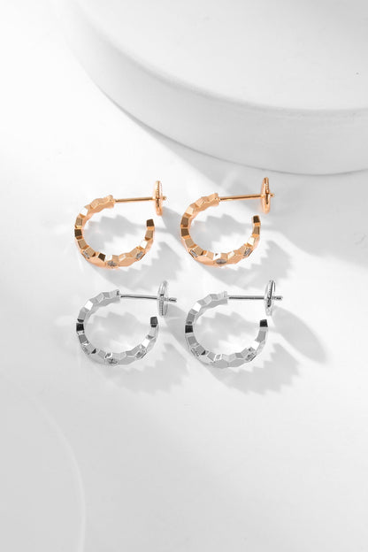 [Auream]BEE LOVE DIAMOND HOOP EARRINGS