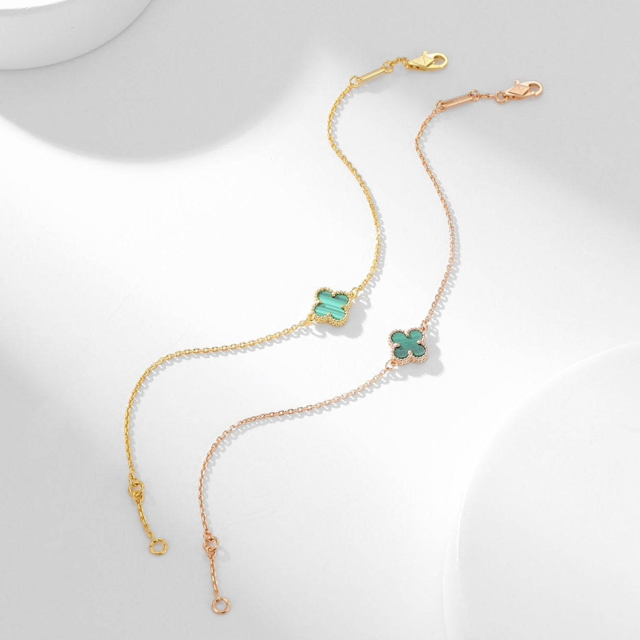 [Auream]CLOVER BRACELET MALACHITE 1 MOTIF