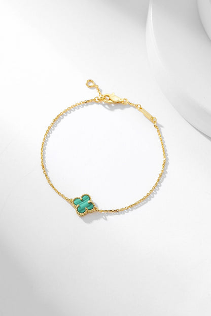 [Auream]CLOVER BRACELET MALACHITE 1 MOTIF