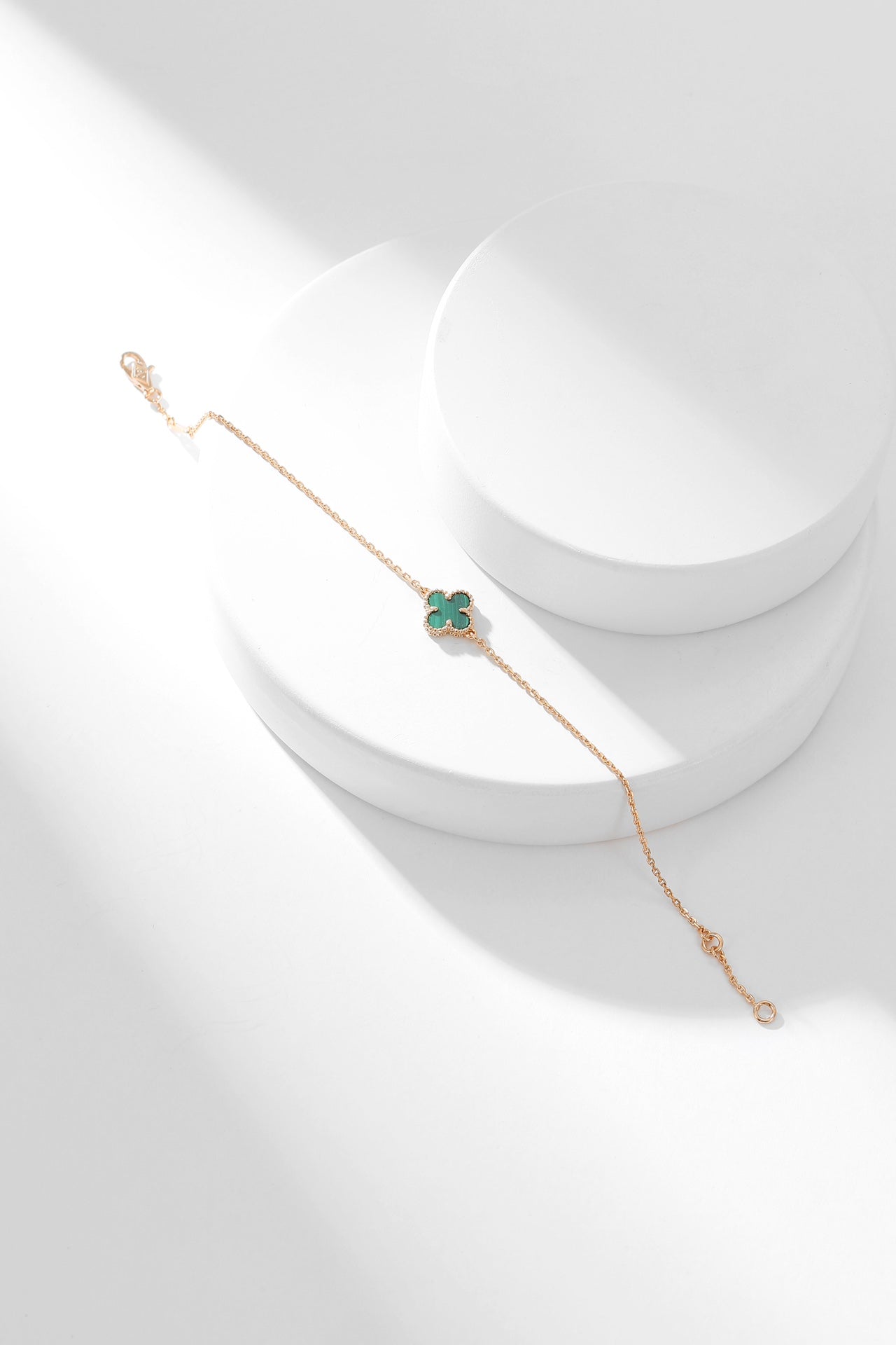 [Auream]CLOVER BRACELET MALACHITE 1 MOTIF
