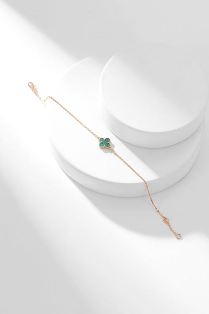 [Auream]CLOVER BRACELET MALACHITE 1 MOTIF
