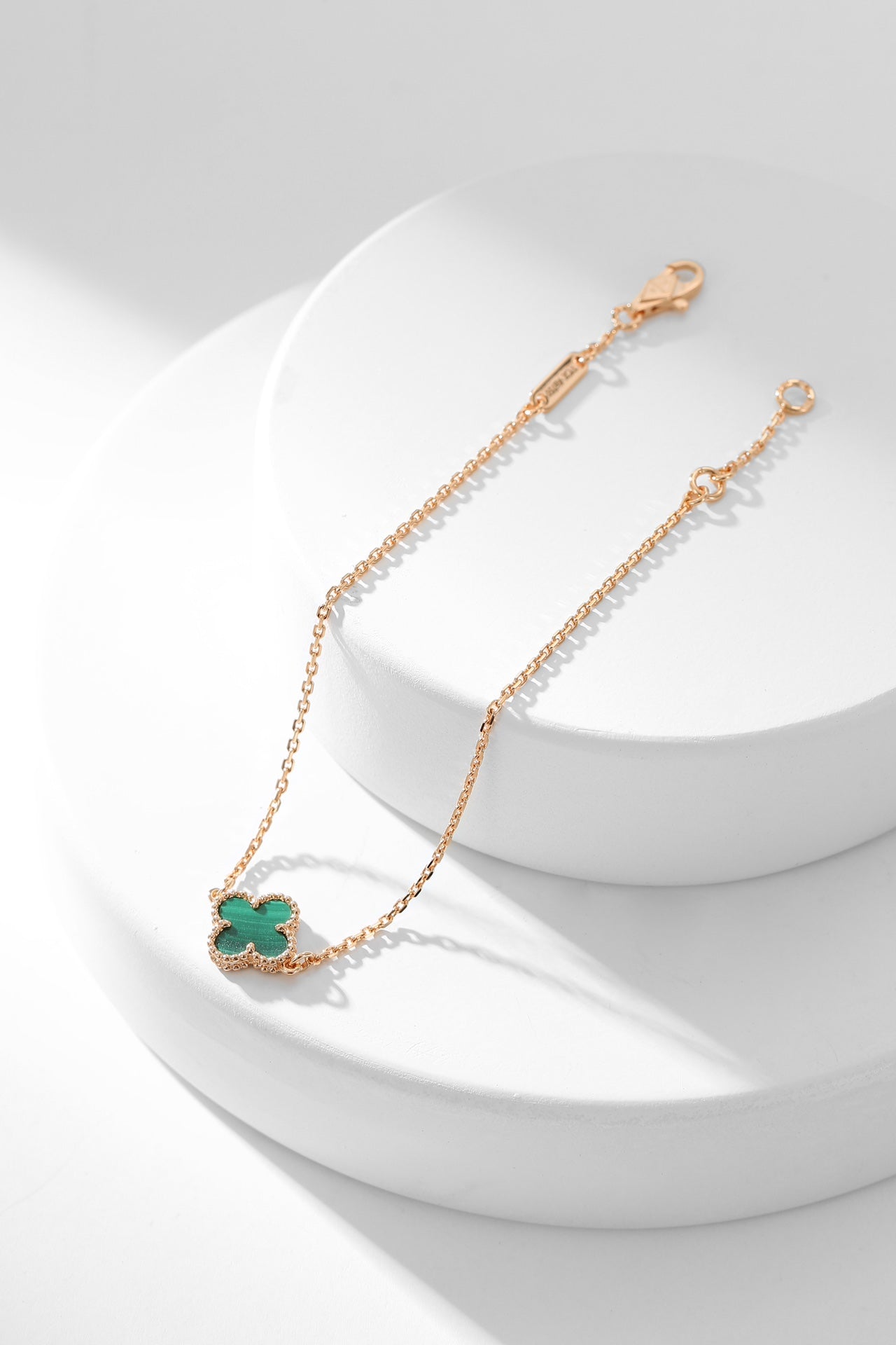 [Auream]CLOVER BRACELET MALACHITE 1 MOTIF