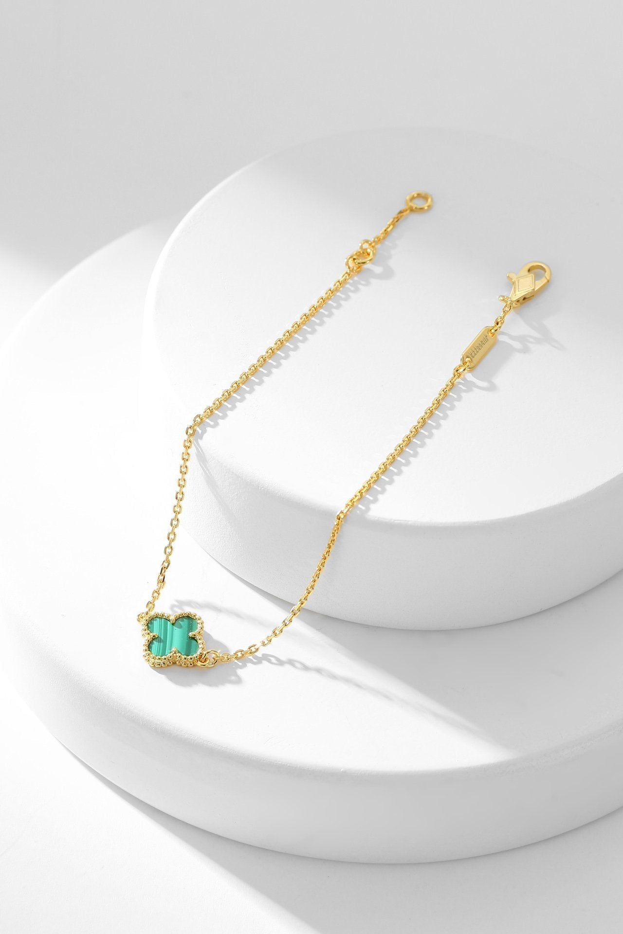 [Auream]CLOVER BRACELET MALACHITE 1 MOTIF