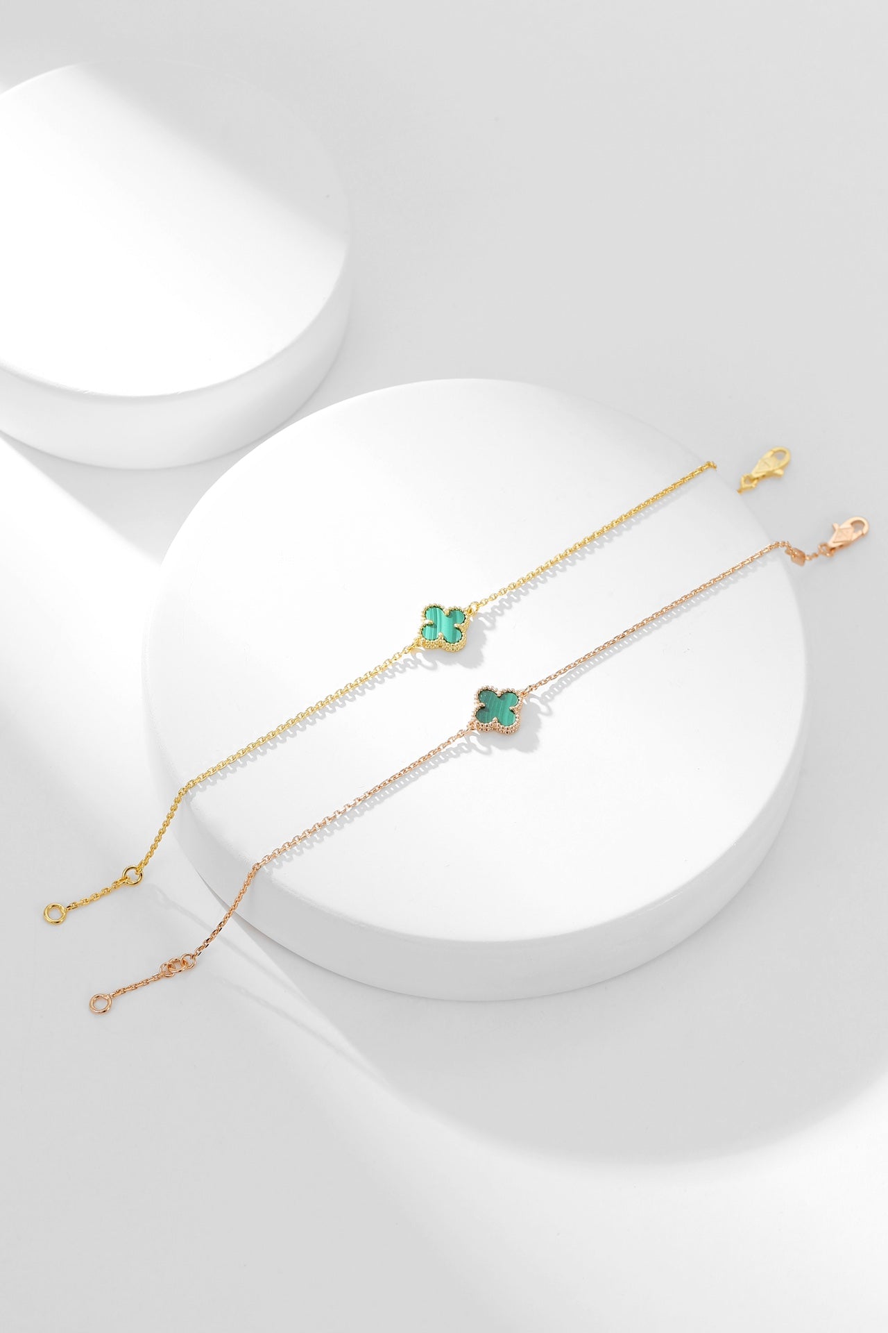 [Auream]CLOVER BRACELET MALACHITE 1 MOTIF