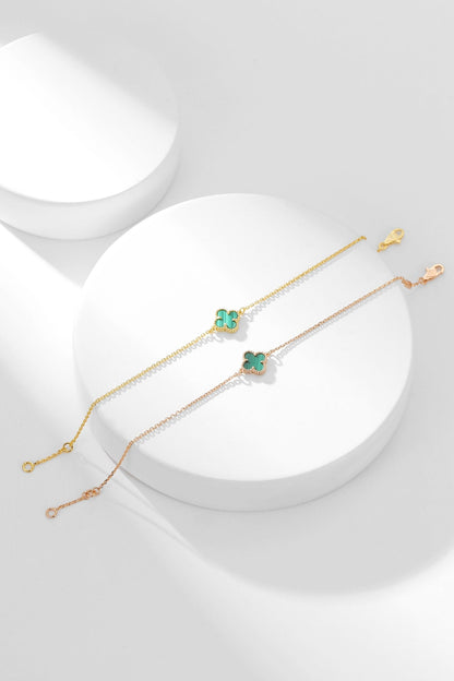 [Auream]CLOVER BRACELET MALACHITE 1 MOTIF