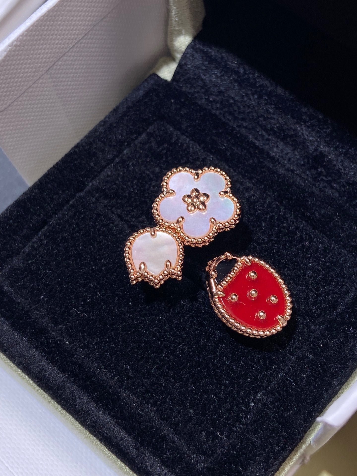 [Auream]LUCKY 3 MOTIF ROSE GOLD RING