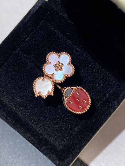 [Auream]LUCKY 3 MOTIF ROSE GOLD RING