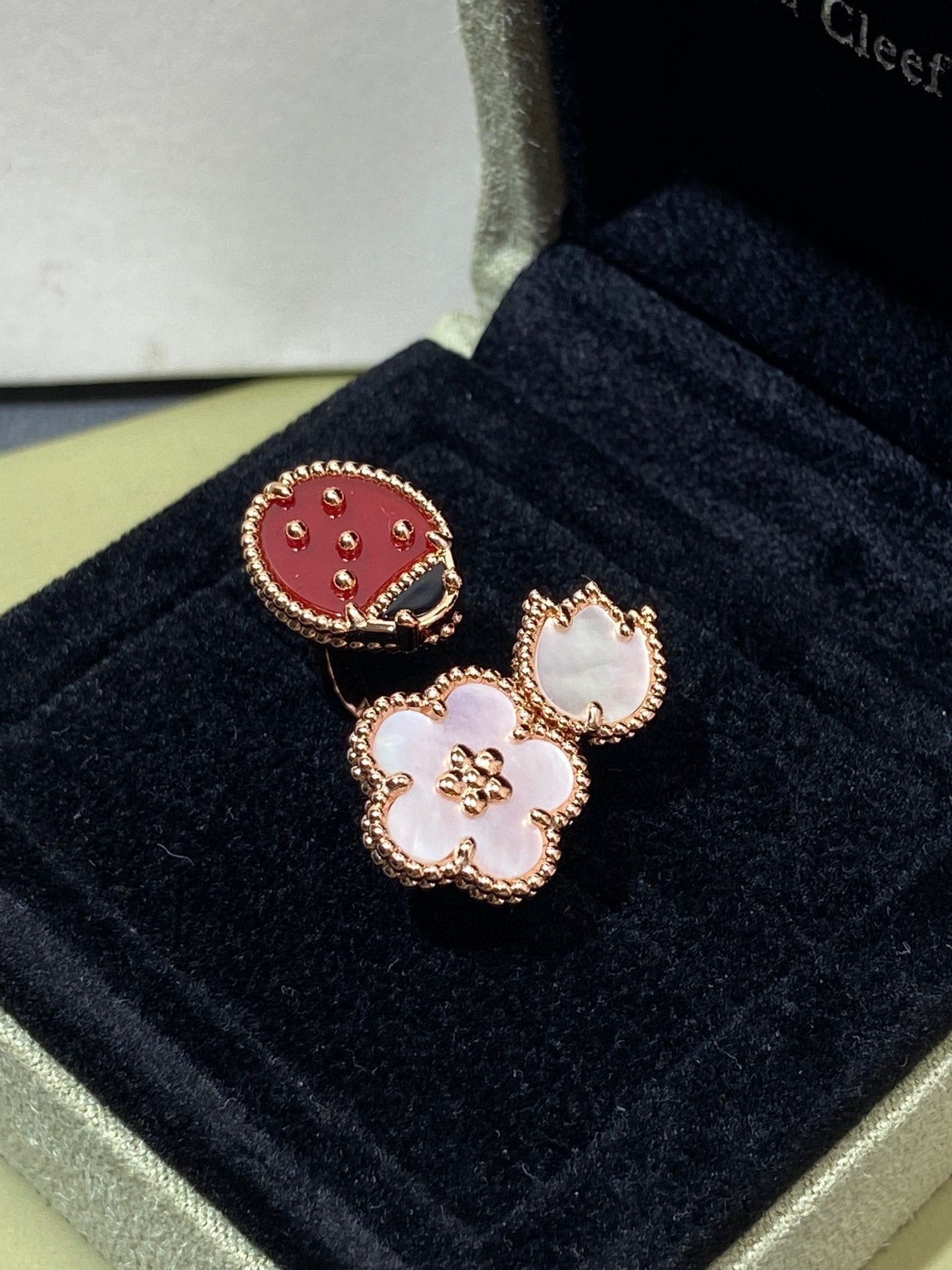 [Auream]LUCKY 3 MOTIF ROSE GOLD RING