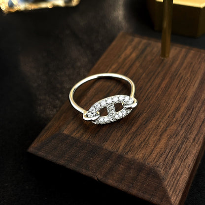 [Auream]RONDE SMALL SILVER DIAMOND RING