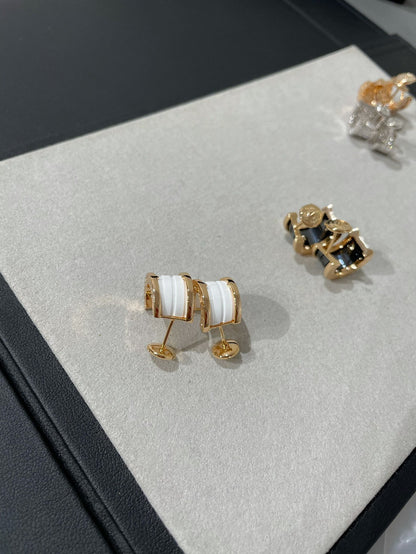 [Auream]ZERO 1 PINK GOLD CERAMIC EARRINGS