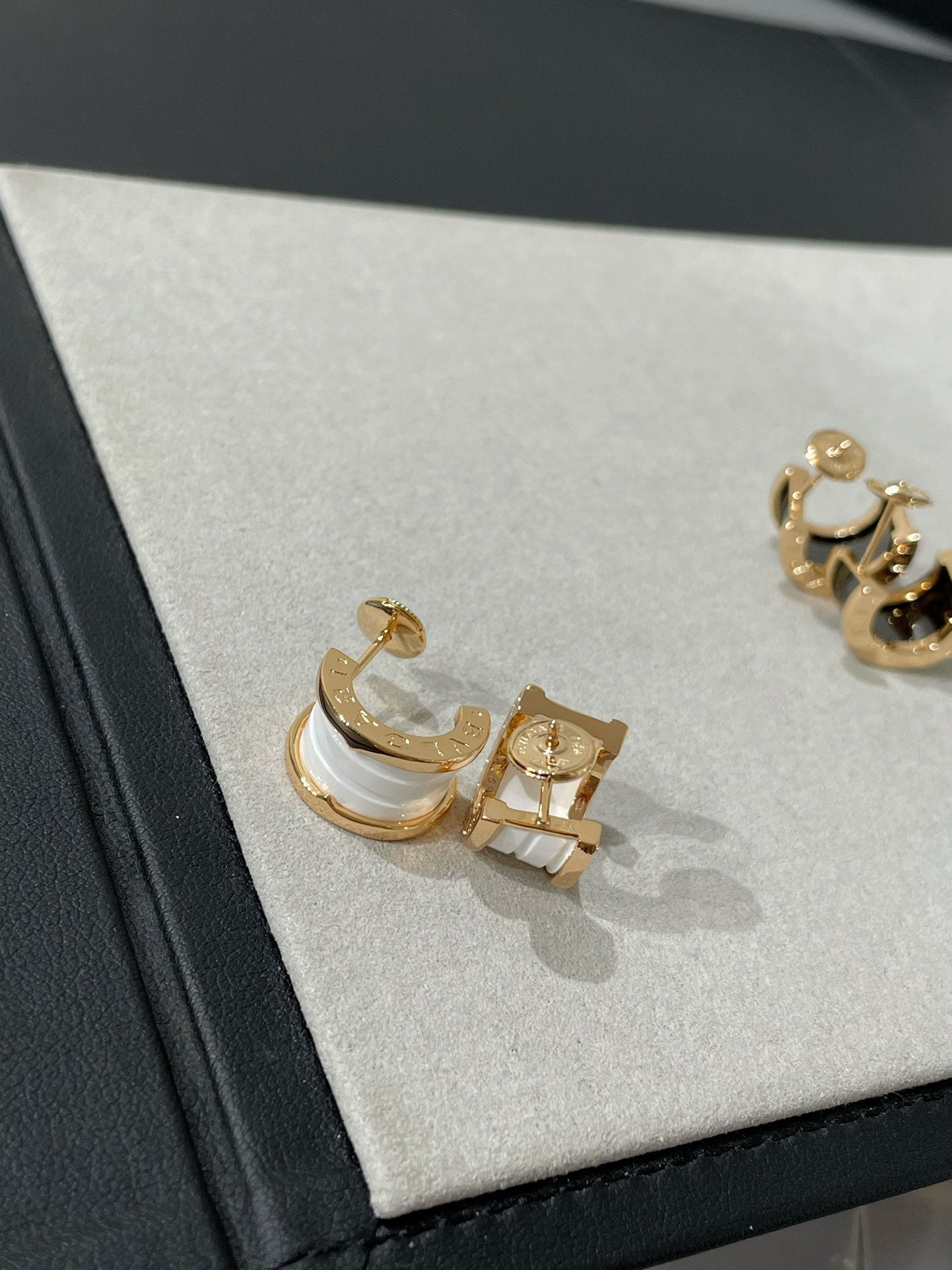 [Auream]ZERO 1 PINK GOLD CERAMIC EARRINGS