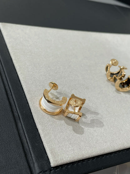 [Auream]ZERO 1 PINK GOLD CERAMIC EARRINGS