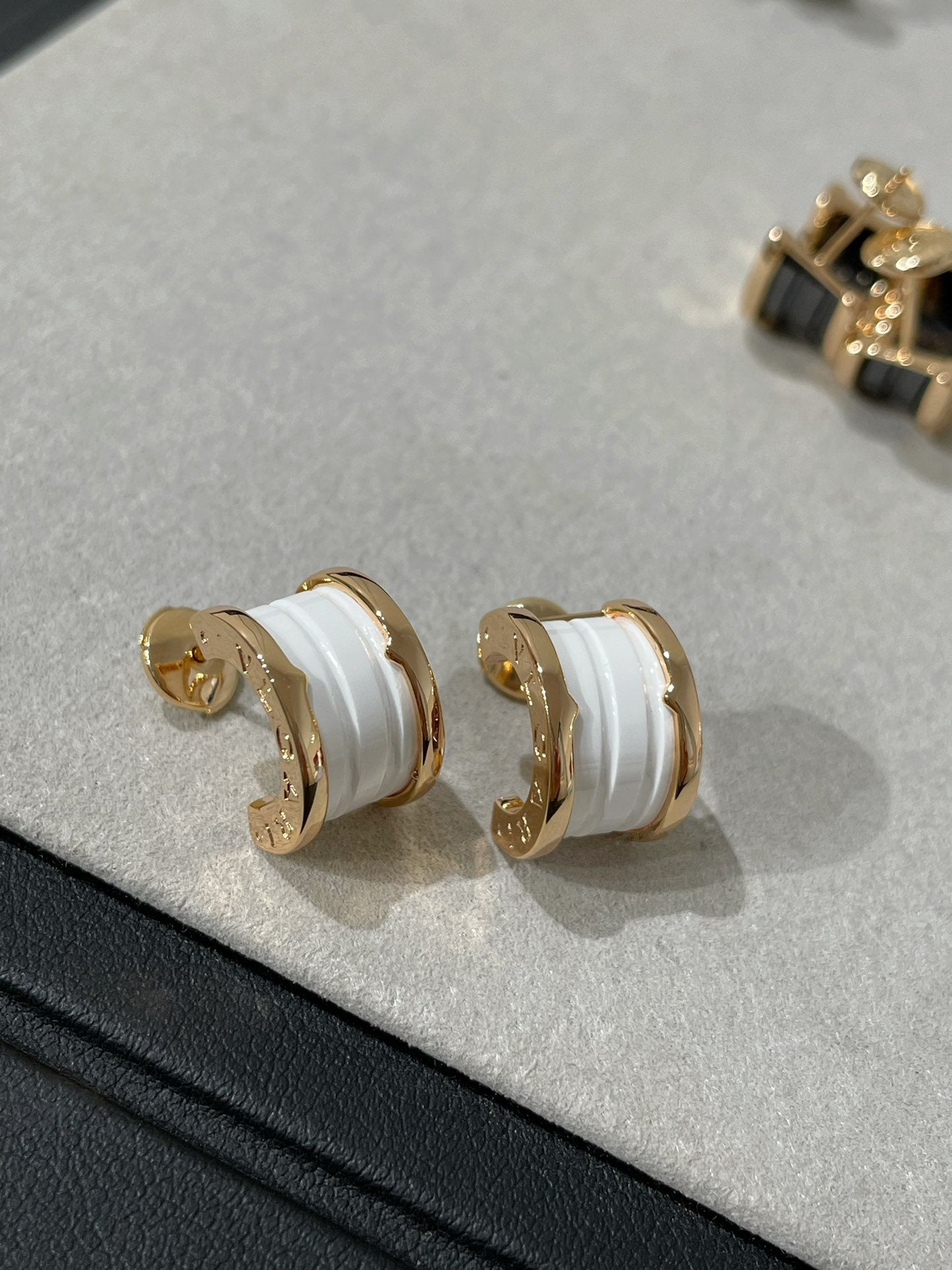 [Auream]ZERO 1 PINK GOLD CERAMIC EARRINGS