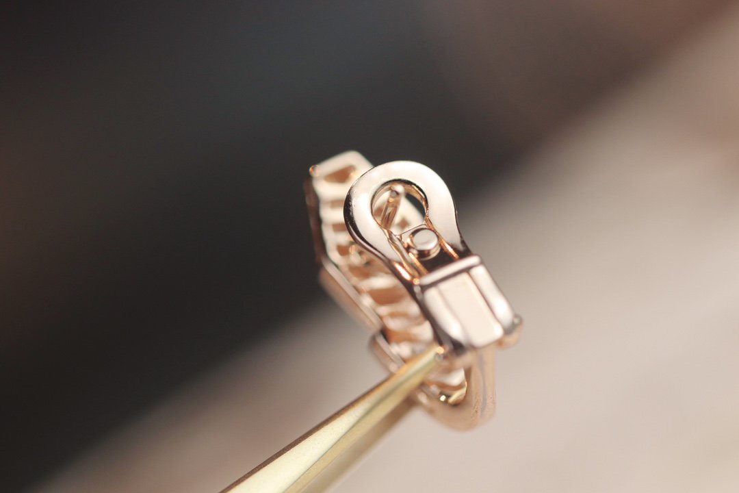 [Auream]SERPENT PINK GOLD DIAMOND EARRINGS
