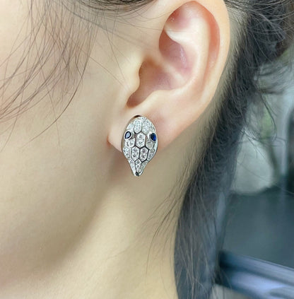 [Auream]SERPENT DIAMOND STUD EARRINGS