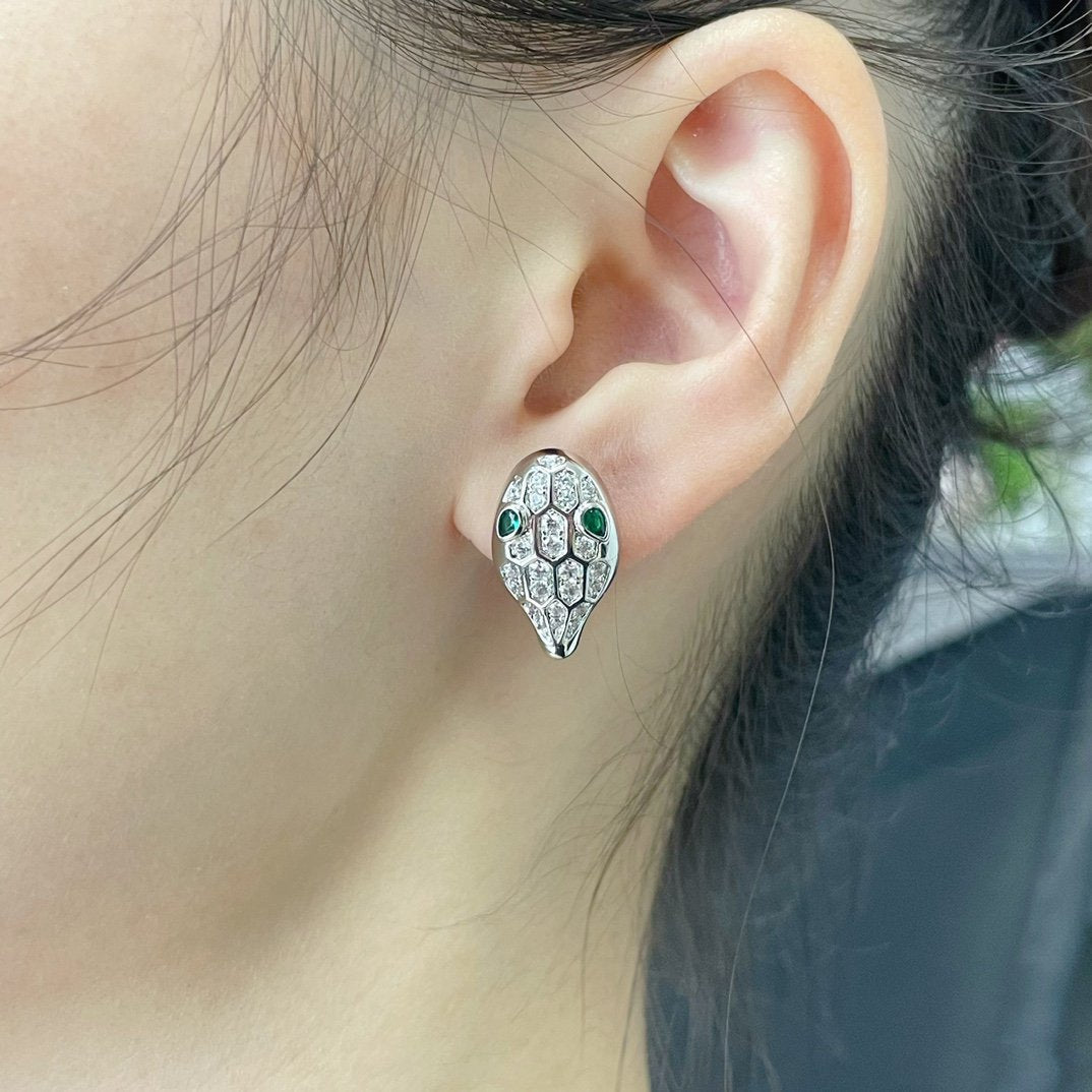 [Auream]SERPENT DIAMOND STUD EARRINGS