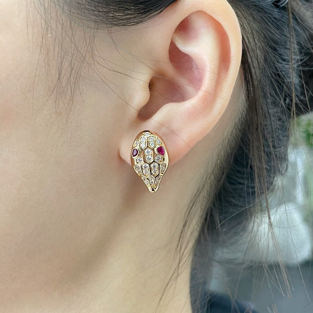 [Auream]SERPENT DIAMOND STUD EARRINGS