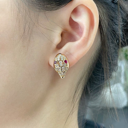 [Auream]SERPENT DIAMOND STUD EARRINGS