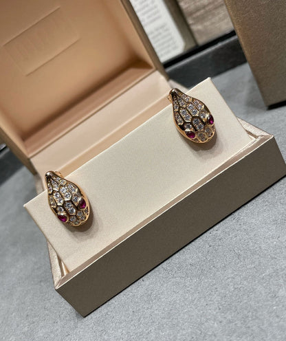 [Auream]SERPENT DIAMOND STUD EARRINGS