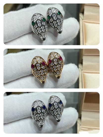 [Auream]SERPENT DIAMOND STUD EARRINGS