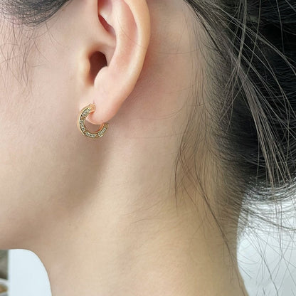 [Auream]LOVE DIAMOND EARRINGS