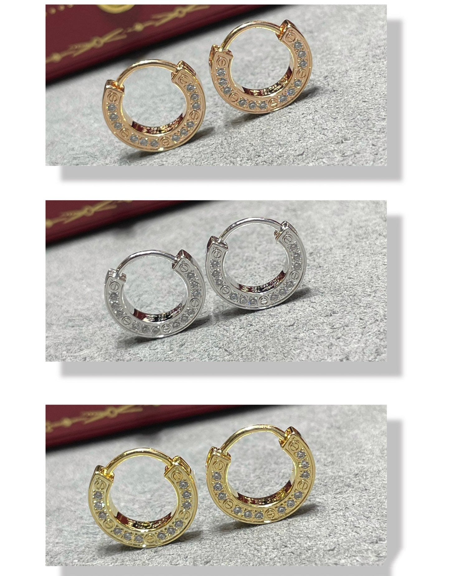 [Auream]LOVE DIAMOND EARRINGS