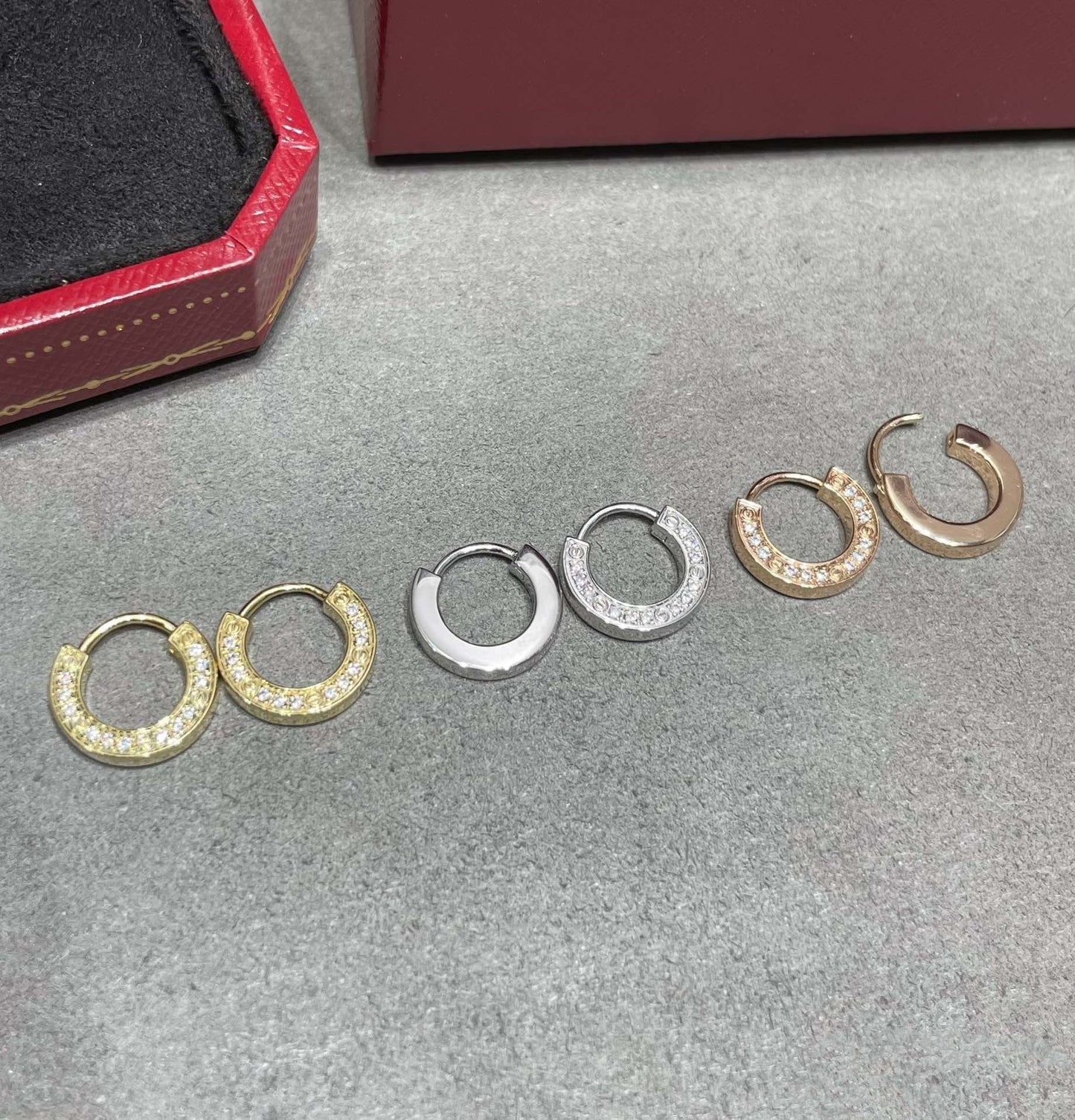 [Auream]LOVE DIAMOND EARRINGS
