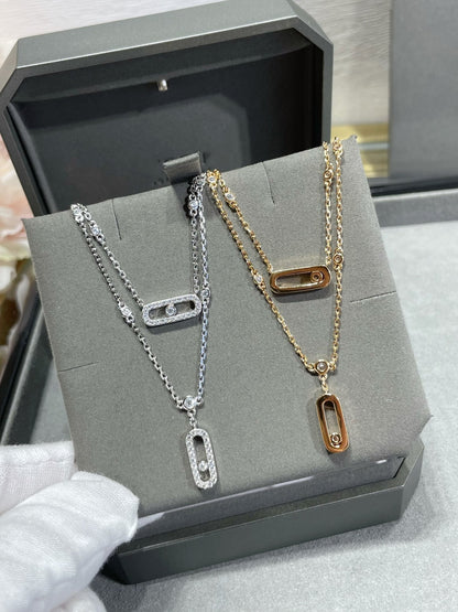 [Auream]MOVE 2 ROW DIAMOND NECKLACE