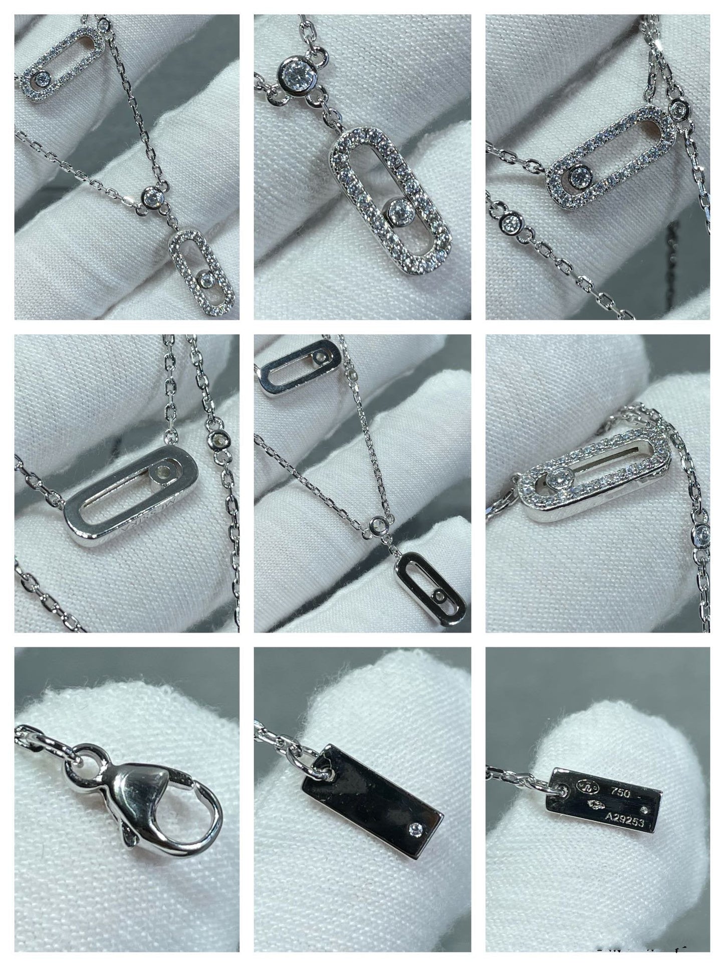 [Auream]MOVE 2 ROW DIAMOND NECKLACE
