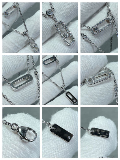 [Auream]MOVE 2 ROW DIAMOND NECKLACE